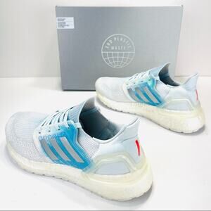 Adidas Primeblue Ultraboost 20 Women Athletic/Running Shoes Size 8.5 White Blue